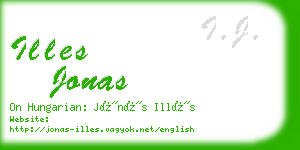 illes jonas business card